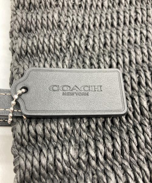 COACH（コーチ）COACH (コーチ) ストロー トート ハンドバッグ グレーの古着・服飾アイテム