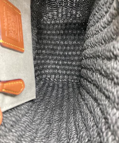 COACH（コーチ）COACH (コーチ) ストロー トート ハンドバッグ グレーの古着・服飾アイテム