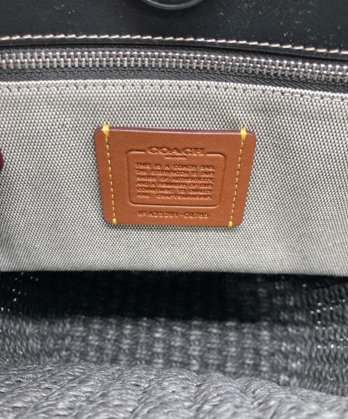 COACH（コーチ）COACH (コーチ) ストロー トート ハンドバッグ グレーの古着・服飾アイテム
