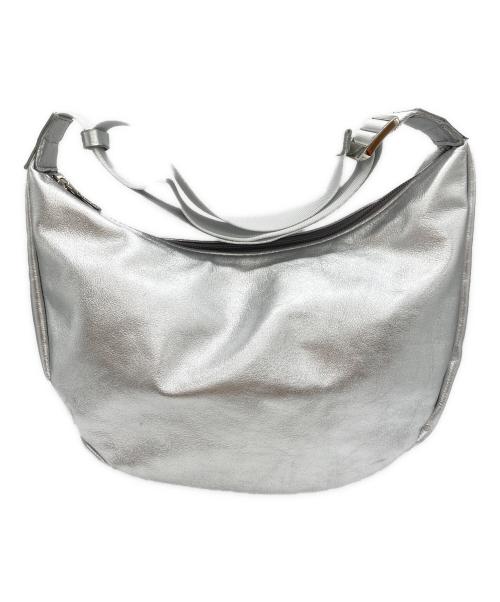 russet（ラシット）russet (ラシット) ソフトレザーラウンドショルダーバッグ シルバーの古着・服飾アイテム