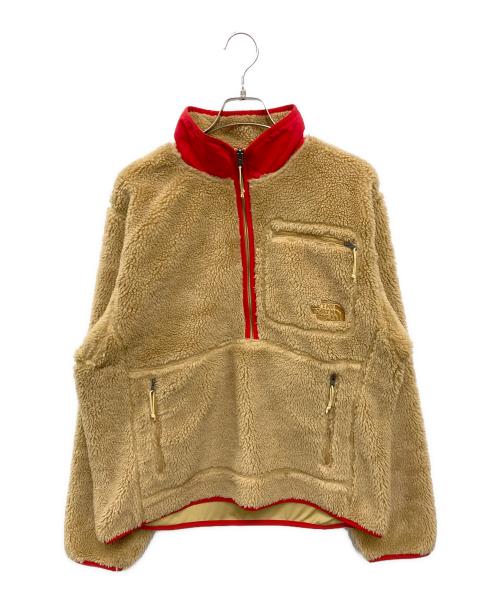 THE NORTH FACE WHITE LABEL（ザノースフェイスホワイトレーベル）THE NORTH FACE WHITE LABEL (ザノースフェイスホワイトレーベル) Extreme Pile Jacket ベージュ×レッド サイズ:Mの古着・服飾アイテム