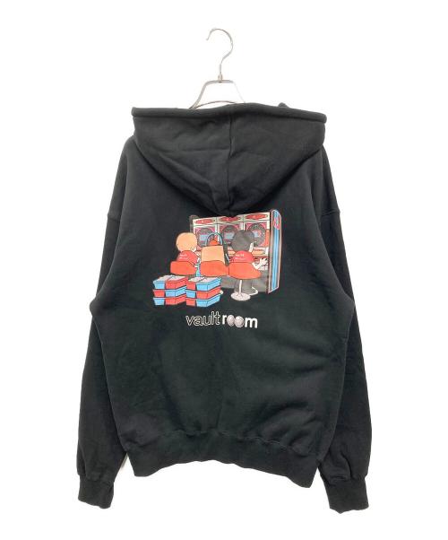 vault room（ボルトルーム）VAULT ROOM (ボルトルーム) すろぱちすてぇしょん SLOPACHI STATION HOODIE ブラック サイズ:XLの古着・服飾アイテム