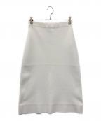 SLOANEスローン）の古着「16Gスムース編みニットスカート」｜ホワイト