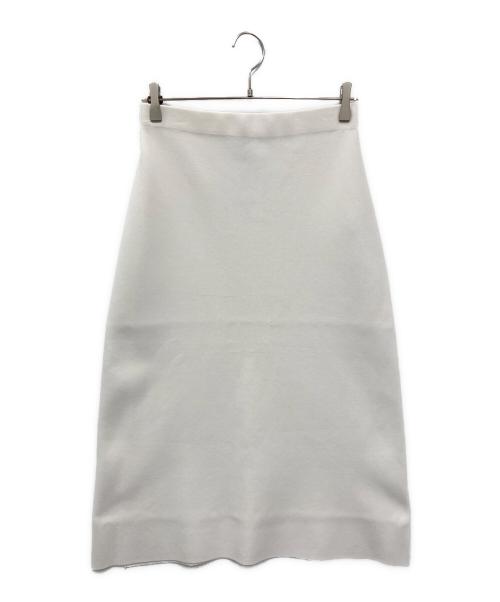 SLOANE（スローン）SLOANE (スローン) 16Gスムース編みニットスカート ホワイト サイズ:2の古着・服飾アイテム