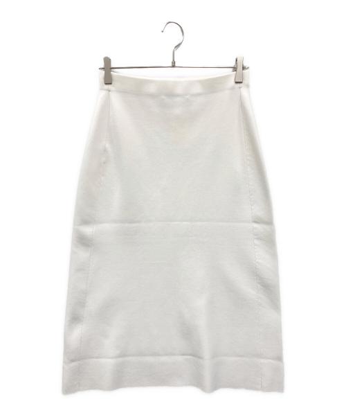 SLOANE（スローン）SLOANE (スローン) 16Gスムース編みニットスカート ホワイト サイズ:2の古着・服飾アイテム