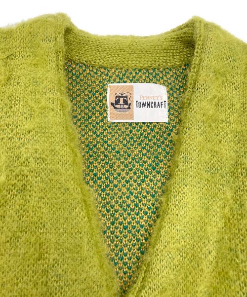 PENNEYS（ペニーズ）penneys (ペニーズ) TOWN CRAFT (タウンクラフト) シャギーカーディガン グリーン サイズ:SMALL(36-38)の古着・服飾アイテム