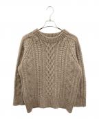 Pherrow'sフェローズ）の古着「ウールケーブルニット」｜ベージュ