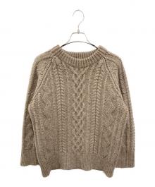 Pherrow's（フェローズ）の古着「ウールケーブルニット」｜ベージュ