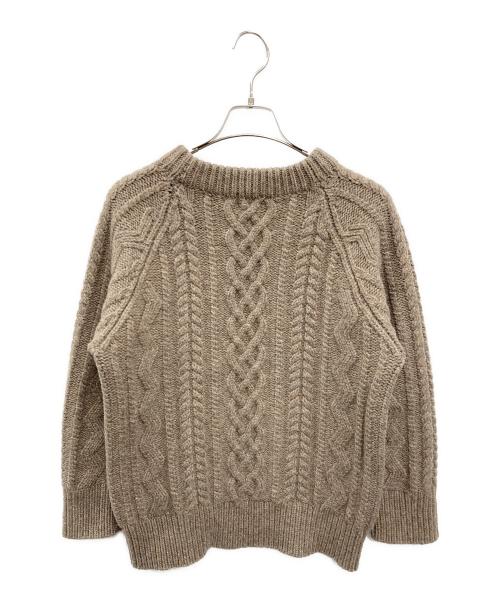 Pherrow's（フェローズ）PHERROW'S (フェローズ) ウールケーブルニット ベージュ サイズ:Mの古着・服飾アイテム