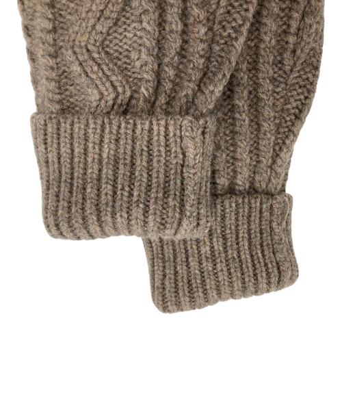 Pherrow's（フェローズ）PHERROW'S (フェローズ) ウールケーブルニット ベージュ サイズ:Mの古着・服飾アイテム