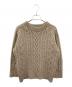 PHERROW'S（フェローズ）の古着「ウールケーブルニット」｜ベージュ
