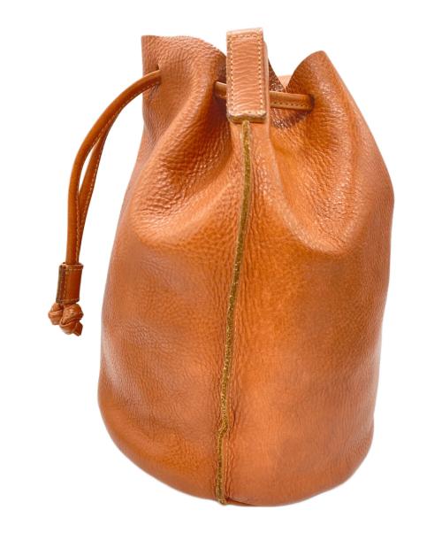 IL BISONTE（イル ビゾンテ）IL BISONTE (イル ビゾンテ) 巾着型ショルダーバッグ ブラウンの古着・服飾アイテム