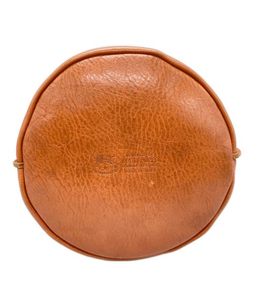 IL BISONTE（イル ビゾンテ）IL BISONTE (イル ビゾンテ) 巾着型ショルダーバッグ ブラウンの古着・服飾アイテム