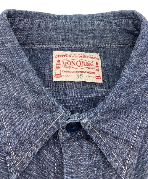 BONCOURA（ボンクラ）BONCOURA (ボンクラ) シャンブレーシャツ インディゴ サイズ:36の古着・服飾アイテム