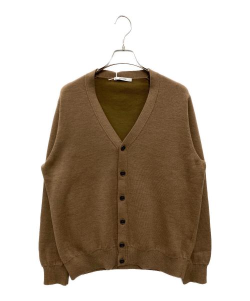 SLOANE（スローン）SLOANE (スローン) 12Ｇ天竺 ダブルフェイス Ｖネックカーディガン ブラウン サイズ:4の古着・服飾アイテム