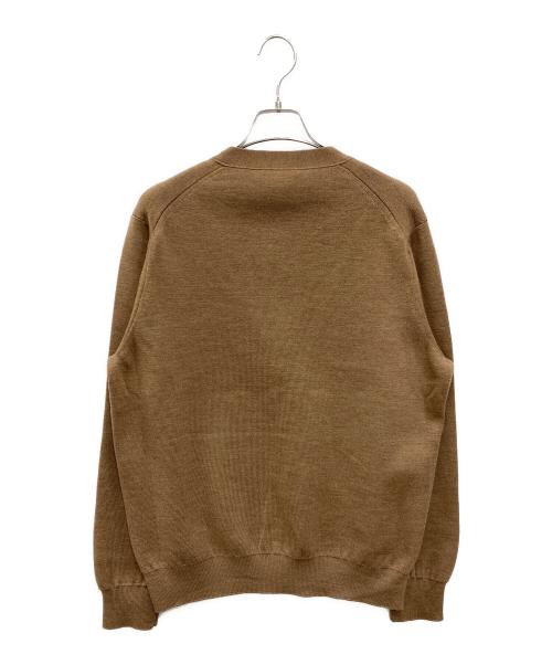 SLOANE（スローン）SLOANE (スローン) 12Ｇ天竺 ダブルフェイス Ｖネックカーディガン ブラウン サイズ:4の古着・服飾アイテム