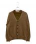 SLOANE（スローン）の古着「12Ｇ天竺 ダブルフェイス Ｖネックカーディガン」｜ブラウン