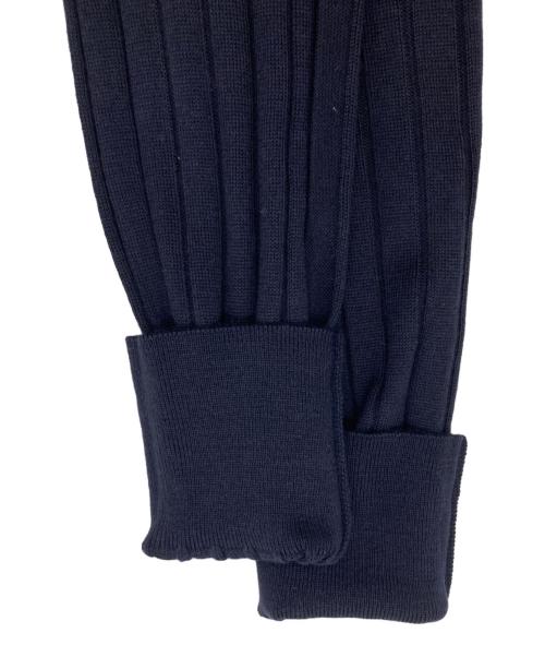 SLOANE（スローン）SLOANE (スローン) 18Gワイドリブ エクストラファインメリノウール×シルク クルーネック ネイビー サイズ:1の古着・服飾アイテム