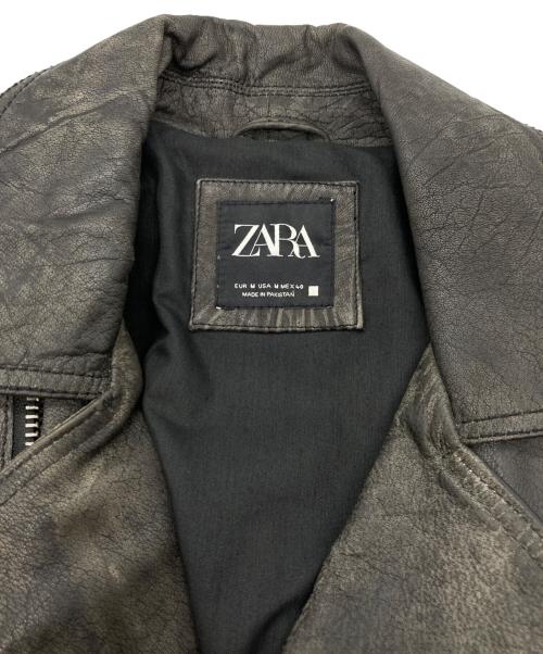 ZARA（ザラ）ZARA (ザラ) ダブルライダースジャケット ブラック サイズ:Mの古着・服飾アイテム