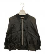 Y'sワイズ）の古着「シアージップアップブルゾン」｜ブラック