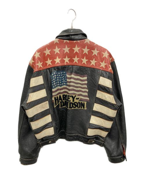 HARLEY-DAVIDSON（ハーレーダビッドソン）HARLEY-DAVIDSON (ハーレーダビッドソン) ［古着］HARLEY-DAVIDSON レザージャケット ブラック サイズ:Lの古着・服飾アイテム