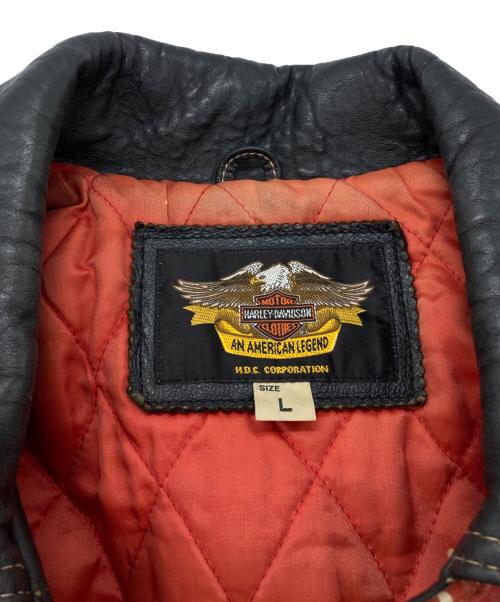 HARLEY-DAVIDSON（ハーレーダビッドソン）HARLEY-DAVIDSON (ハーレーダビッドソン) ［古着］HARLEY-DAVIDSON レザージャケット ブラック サイズ:Lの古着・服飾アイテム
