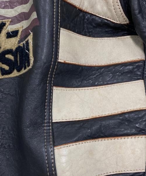 HARLEY-DAVIDSON（ハーレーダビッドソン）HARLEY-DAVIDSON (ハーレーダビッドソン) ［古着］HARLEY-DAVIDSON レザージャケット ブラック サイズ:Lの古着・服飾アイテム