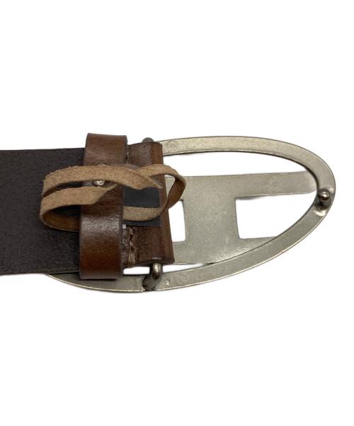DIESEL（ディーゼル）DIESEL (ディーゼル) DIESEL レザーベルト ブラウン サイズ:90/36の古着・服飾アイテム