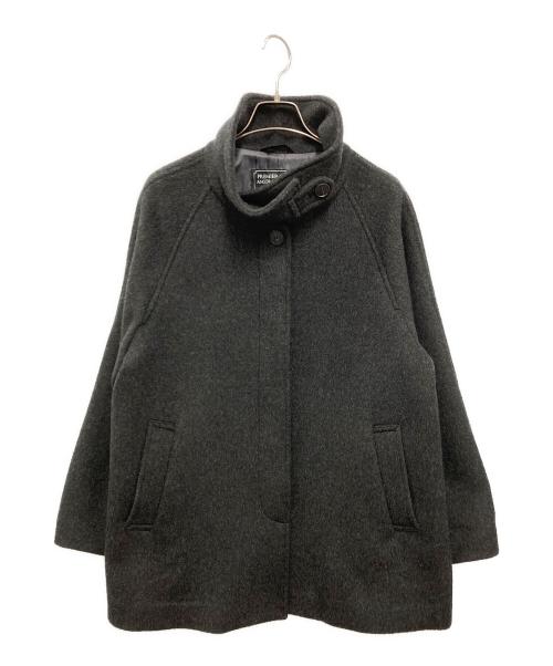 JOURNAL STANDARD（ジャーナルスタンダード）JOURNAL STANDARD (ジャーナルスタンダード) スタンドオーバーカラーコート グレー サイズ:38の古着・服飾アイテム