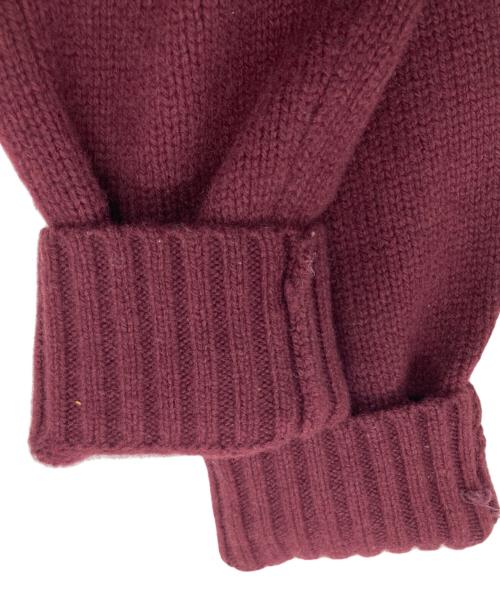 POLO RALPH LAUREN（ポロ・ラルフローレン）POLO RALPH LAUREN (ポロ・ラルフローレン) ロゴクレストウールクルーネックセーター ボルドー サイズ:Sの古着・服飾アイテム