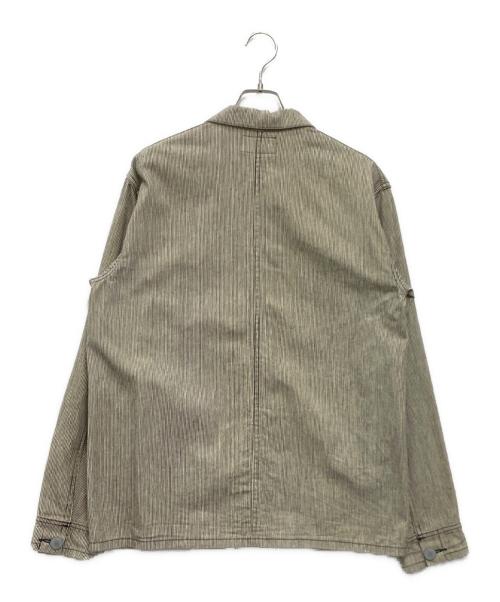 NIGEL CABOURN LYBRO（ナイジェルケーボン ライブロ）NIGEL CABOURN LYBRO (ナイジェルケーボン ライブロ) ヒッコリーカバーオール グレー サイズ:48の古着・服飾アイテム