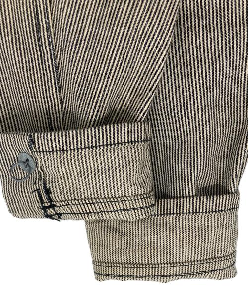 NIGEL CABOURN LYBRO（ナイジェルケーボン ライブロ）NIGEL CABOURN LYBRO (ナイジェルケーボン ライブロ) ヒッコリーカバーオール グレー サイズ:48の古着・服飾アイテム