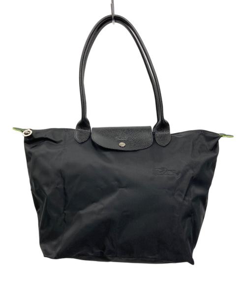 LONGCHAMP（ロンシャン）LONGCHAMP (ロンシャン) ル・プリアージュ グリーン L ブラックの古着・服飾アイテム