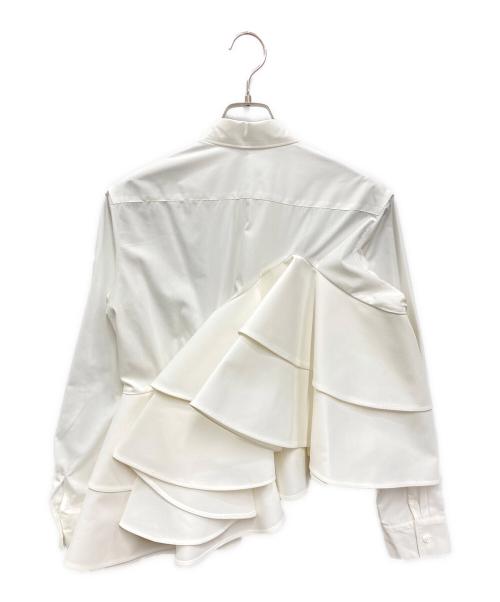 cygne（シーニュ）cygne (シーニュ) アシメフリルブラウス Florian ホワイト サイズ:FREEの古着・服飾アイテム