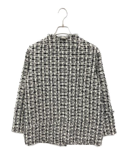 IENA（イエナ）IENA (イエナ) Marin Tweed ジャケット.S ホワイト×ブラック サイズ:記載なしの古着・服飾アイテム