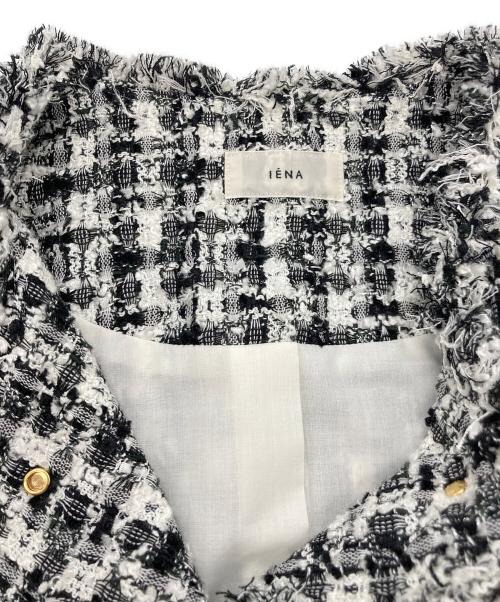IENA（イエナ）IENA (イエナ) Marin Tweed ジャケット.S ホワイト×ブラック サイズ:記載なしの古着・服飾アイテム