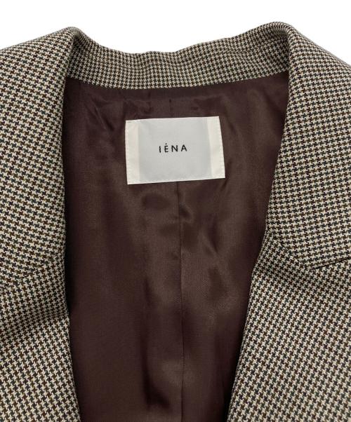 IENA（イエナ）IENA (イエナ) ハウンドトゥース テーラードジャケット ベージュ サイズ:38の古着・服飾アイテム