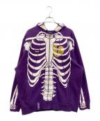 Lifted Research Groupリフテッド リサーチ グループ）の古着「The LRG Clothing Dead Serious Full Zip Hoodie」｜パープル