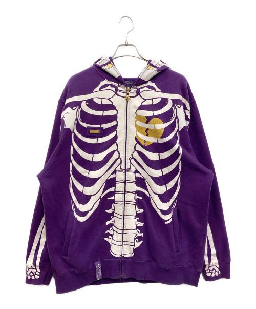 Lifted Research Group（リフテッド リサーチ グループ）Lifted Research Group (リフテッド リサーチ グループ) The LRG Clothing Dead Serious Full Zip Hoodie パープル サイズ:XLの古着・服飾アイテム