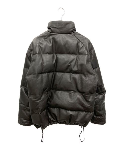 FIRST DOWN（ファーストダウン）FIRST DOWN (ファーストダウン) レザーダウンジャケット ブラック サイズ:Mの古着・服飾アイテム