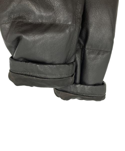 FIRST DOWN（ファーストダウン）FIRST DOWN (ファーストダウン) レザーダウンジャケット ブラック サイズ:Mの古着・服飾アイテム