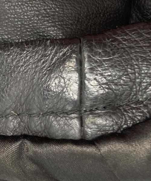 FIRST DOWN（ファーストダウン）FIRST DOWN (ファーストダウン) レザーダウンジャケット ブラック サイズ:Mの古着・服飾アイテム