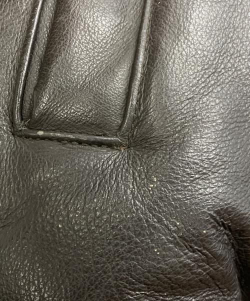 FIRST DOWN（ファーストダウン）FIRST DOWN (ファーストダウン) レザーダウンジャケット ブラック サイズ:Mの古着・服飾アイテム