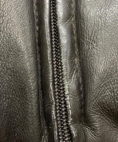 FIRST DOWN（ファーストダウン）FIRST DOWN (ファーストダウン) レザーダウンジャケット ブラック サイズ:Mの古着・服飾アイテム