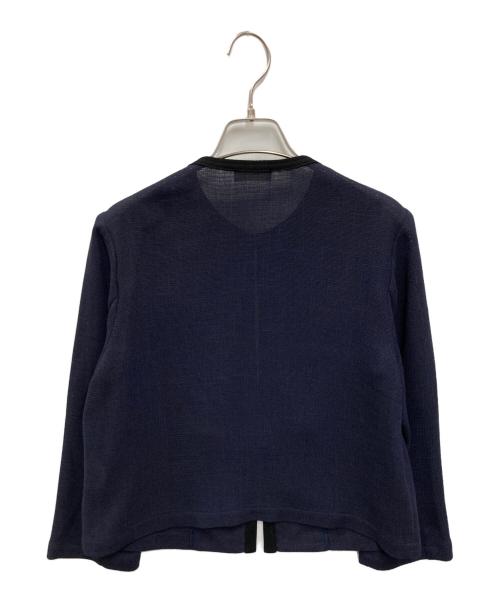BALLSEY（ボールジィ）BALLSEY (ボールジィ) カラミ ノーカラージャケット ネイビー サイズ:36の古着・服飾アイテム