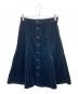 POLO RALPH LAUREN（ポロ・ラルフローレン）の古着「ボタンフロントコーデュロイAラインスカート」｜ネイビー