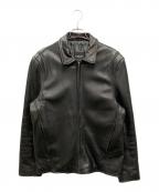VAN HEUSENヴァンヒューセン/バンヒューゼン）の古着「［古着］VAN HEUSEN レザージャケット」｜ブラック