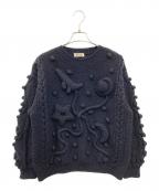 ISSEY MIYAKEイッセイミヤケ）の古着「3D ニットセーター」｜ネイビー