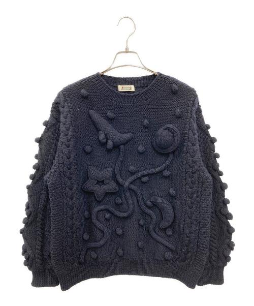 ISSEY MIYAKE（イッセイミヤケ）ISSEY MIYAKE (イッセイミヤケ) 3D ニットセーター ネイビー サイズ:Mの古着・服飾アイテム