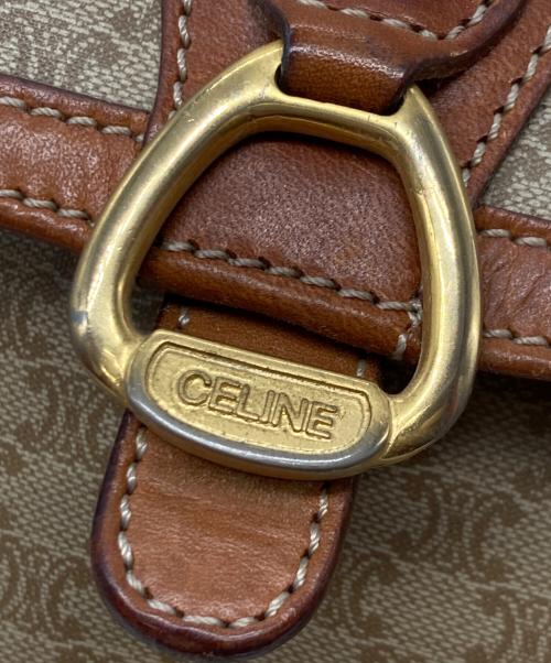 CELINE（セリーヌ）CELINE (セリーヌ) マカダムショルダーバッグ ベージュの古着・服飾アイテム
